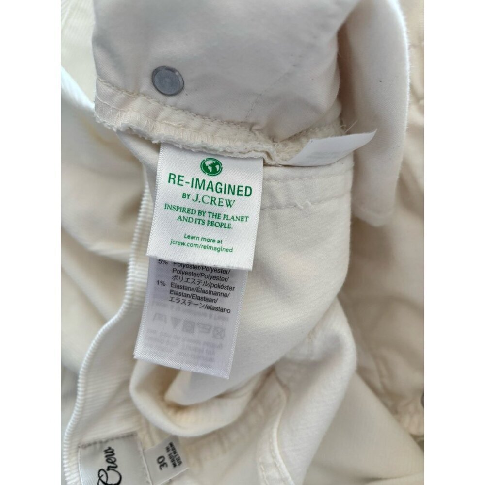 J.Crew Womens Size 30 9” Vintage Straight Corduroy Jeans Off White - Picture 7 of 7
